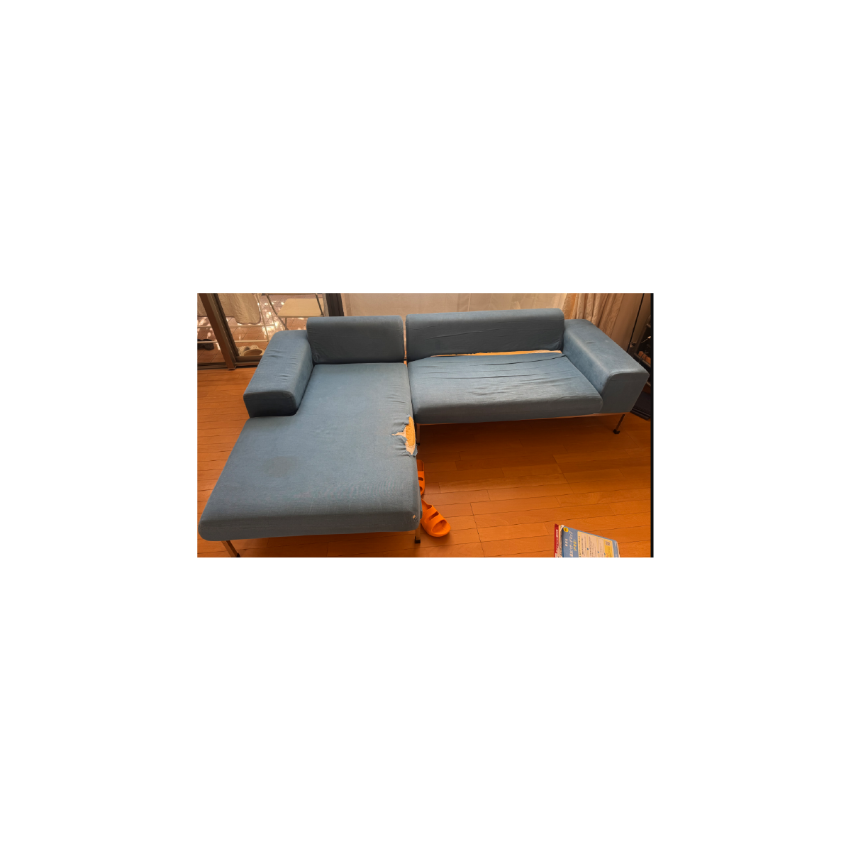 寝椅子ユニット本体カバー×1、L型シートクッションカバー×1、片肘ユニット本体カバー×1、シートクッションカバー×1　合計4点　CIF0702