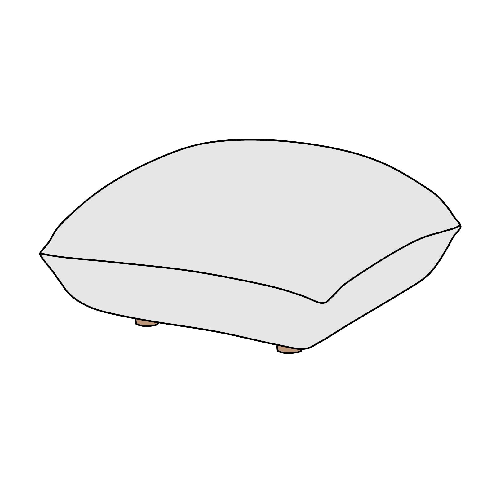 arflex（アルフレックス）MARENCO（マレンコ）オットマン　横幅約67cm