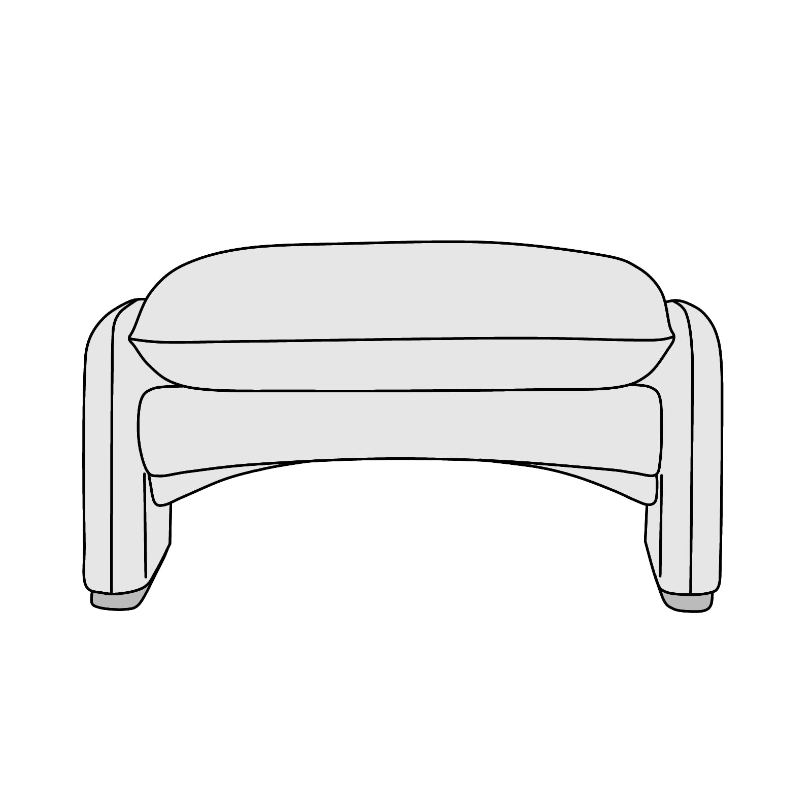Cassina （カッシーナ） MARALUNGA（マラルンガ）オットマン 横幅約86cm