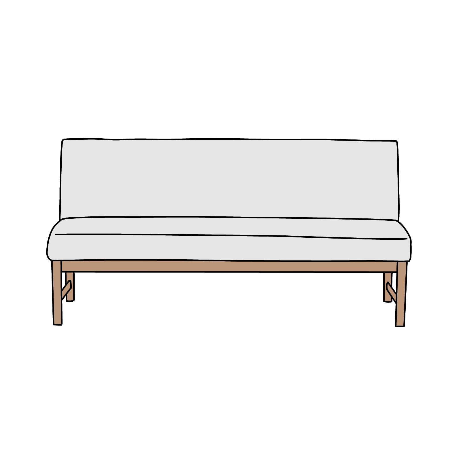 ACTUS（アクタス）THYME（タイム）SOFA BENCH（ソファベンチ）横幅約150㎝