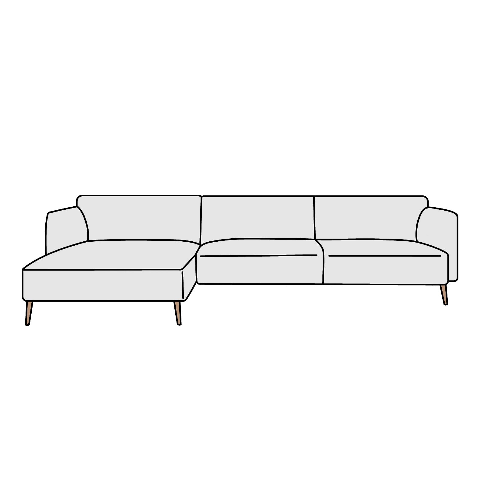 BoConcept（ボーコンセプト）Modena　ソファ・右（レスティングユニット付き）横幅約218cm