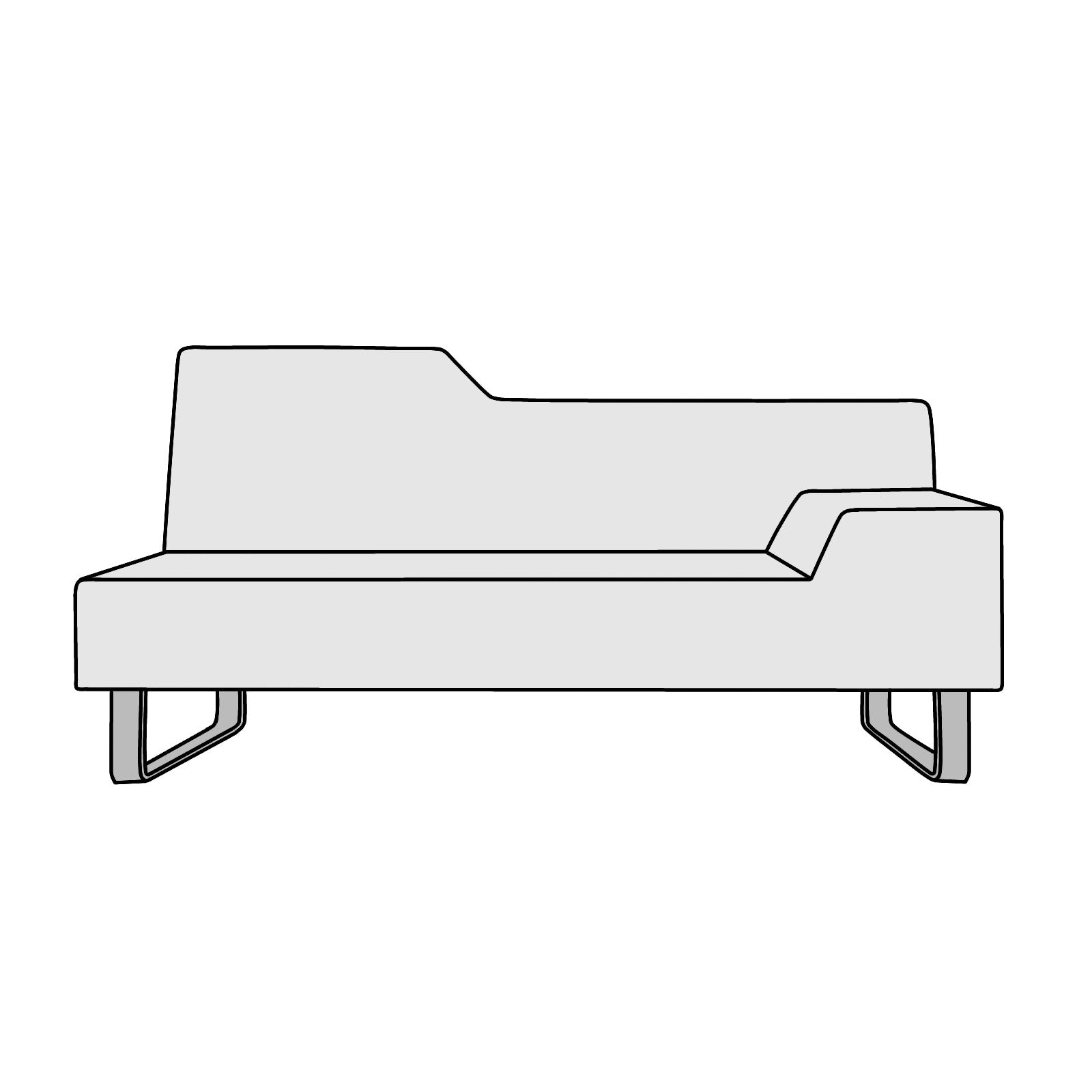 FLANNEL SOFA（フランネルソファ）SIESTA（シエスタ）2人掛ショート（LEFT-TYPE）横幅約140cm