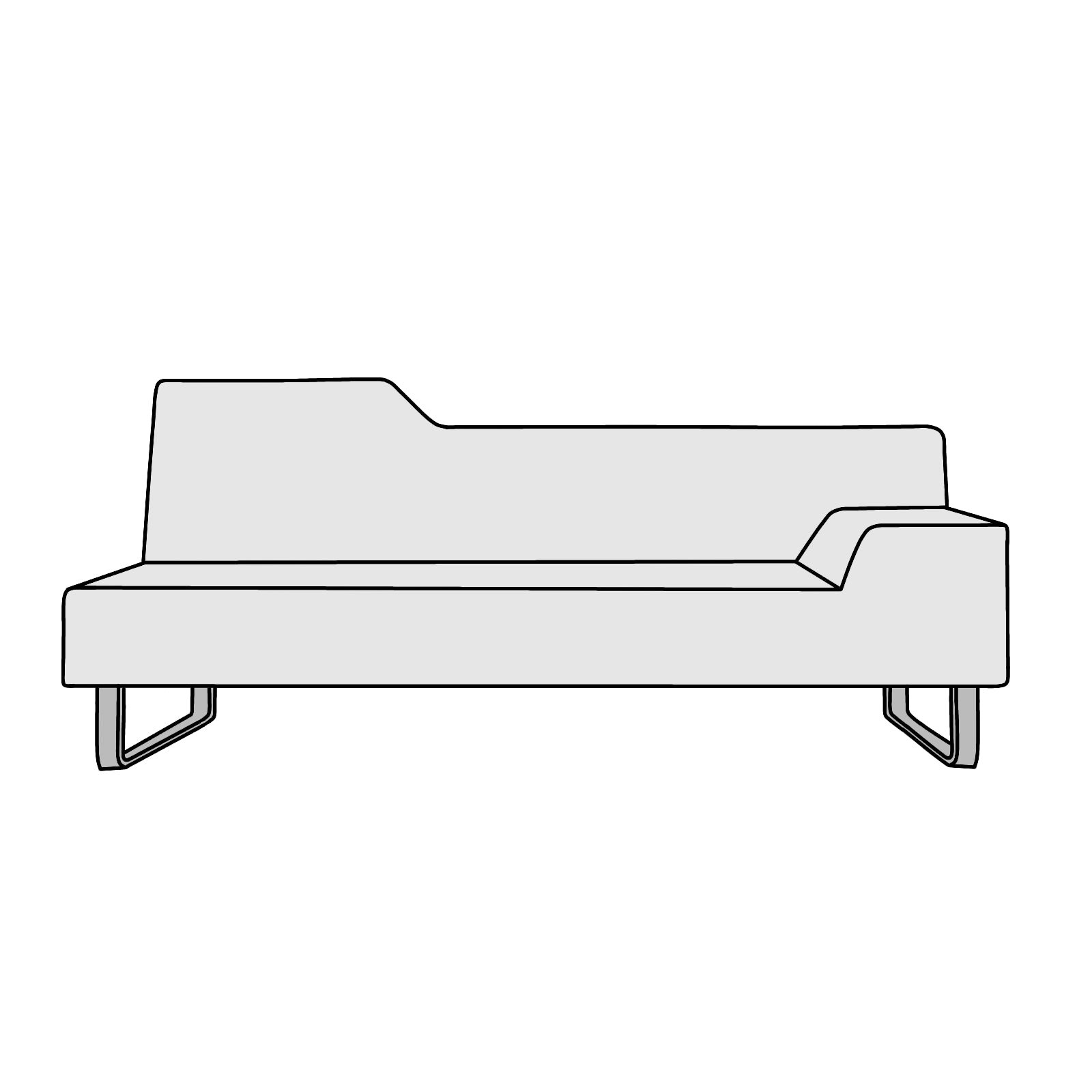FLANNEL SOFA（フランネルソファ）SIESTA（シエスタ）2人掛（LEFT-TYPE）横幅約160cm