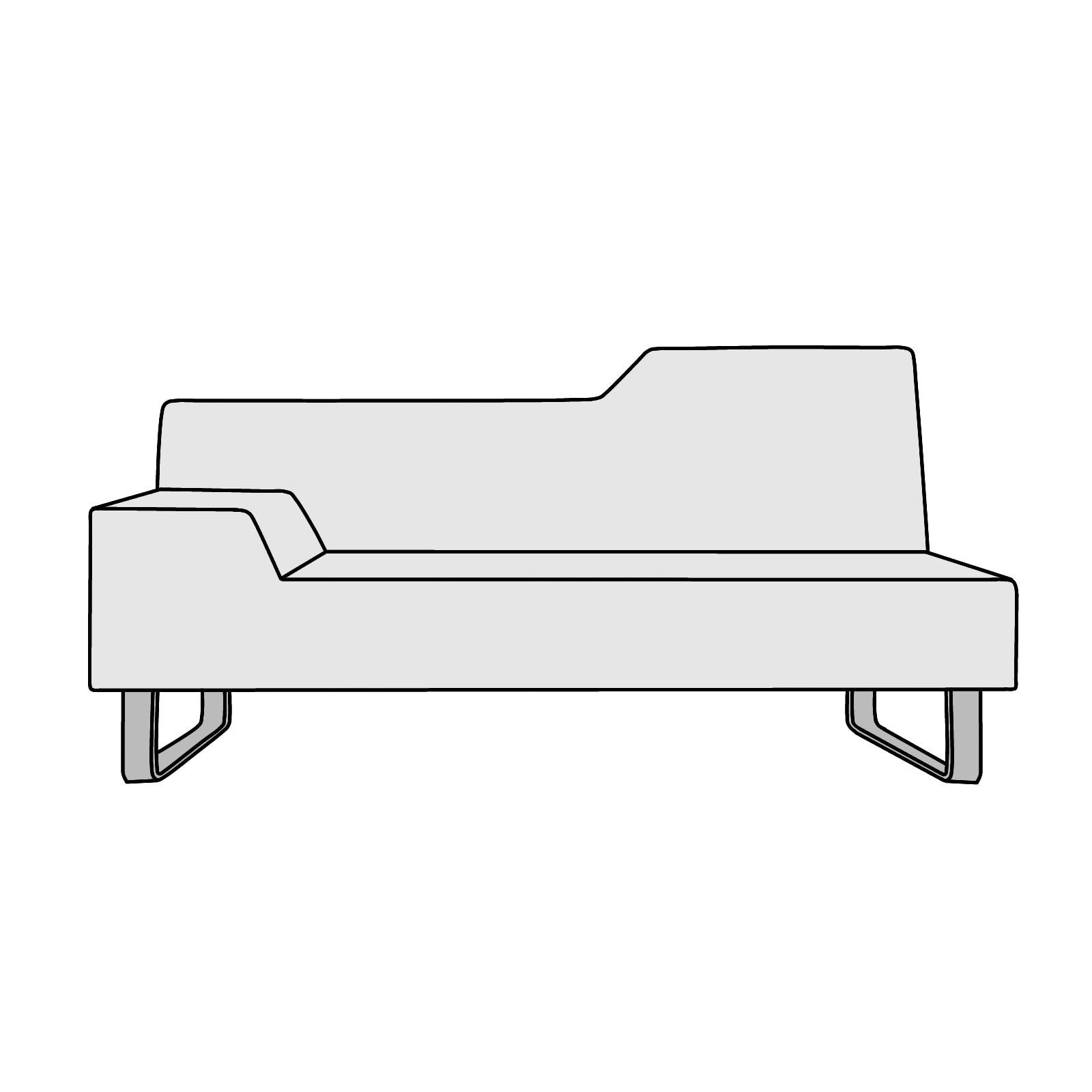 FLANNEL SOFA（フランネルソファ）SIESTA（シエスタ）2人掛ショート（RIGHT-TYPE）横幅約140cm