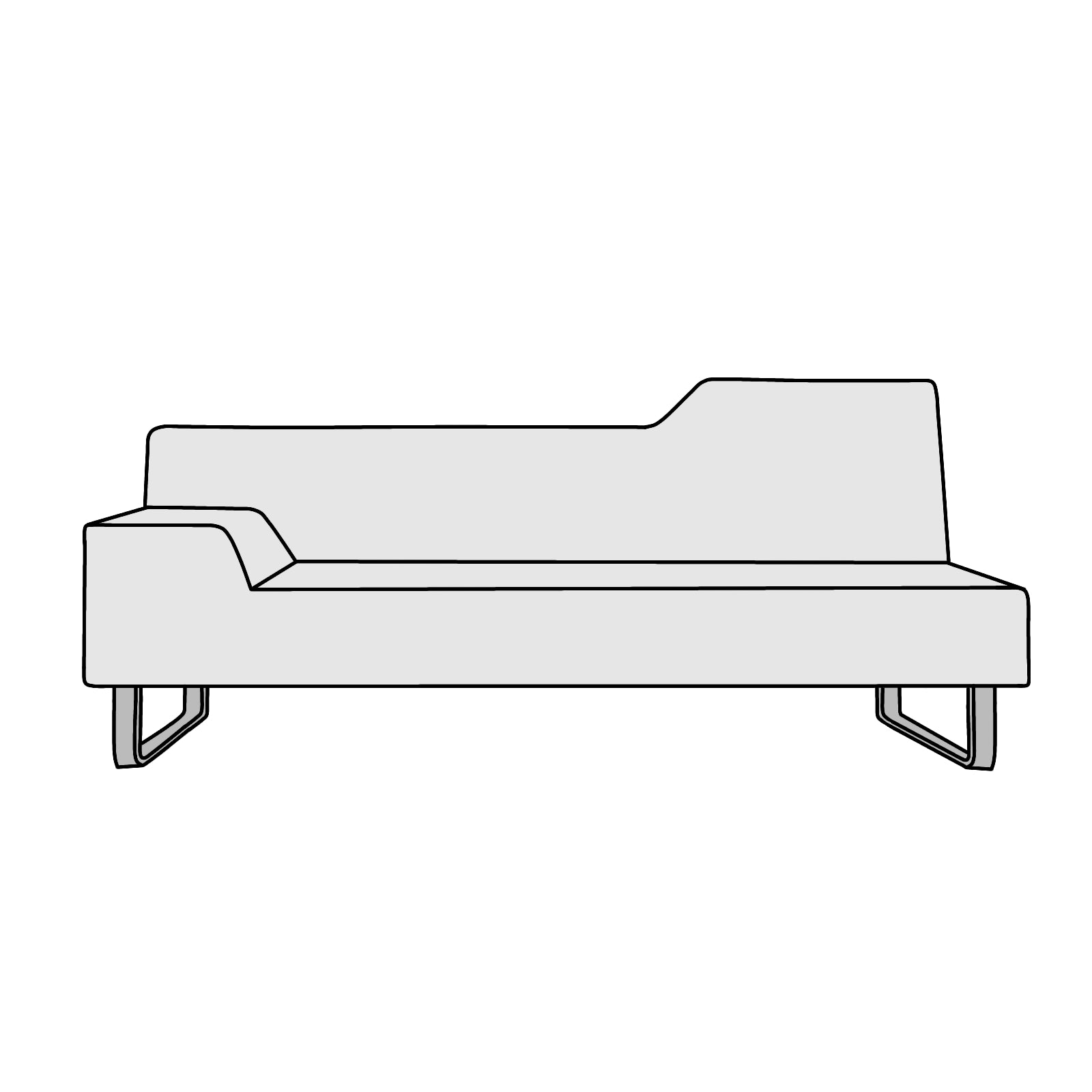 FLANNEL SOFA（フランネルソファ）SIESTA（シエスタ）2.5人掛（RIGHT-TYPE）横幅約181cm