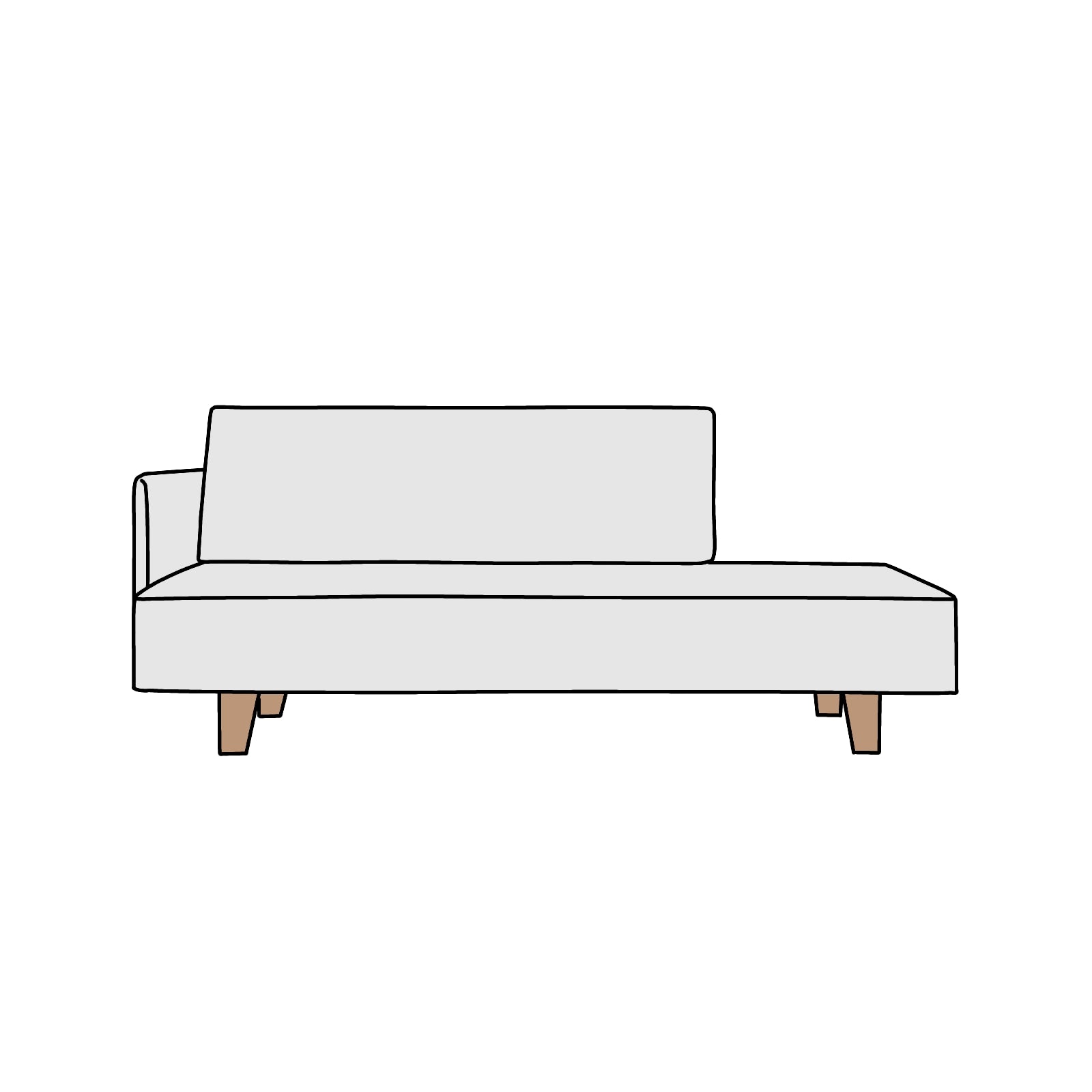 FLANNEL SOFA（フランネルソファ）UK（ユーケー）2.5人掛　RIGHT-TYPE　横幅約159cm