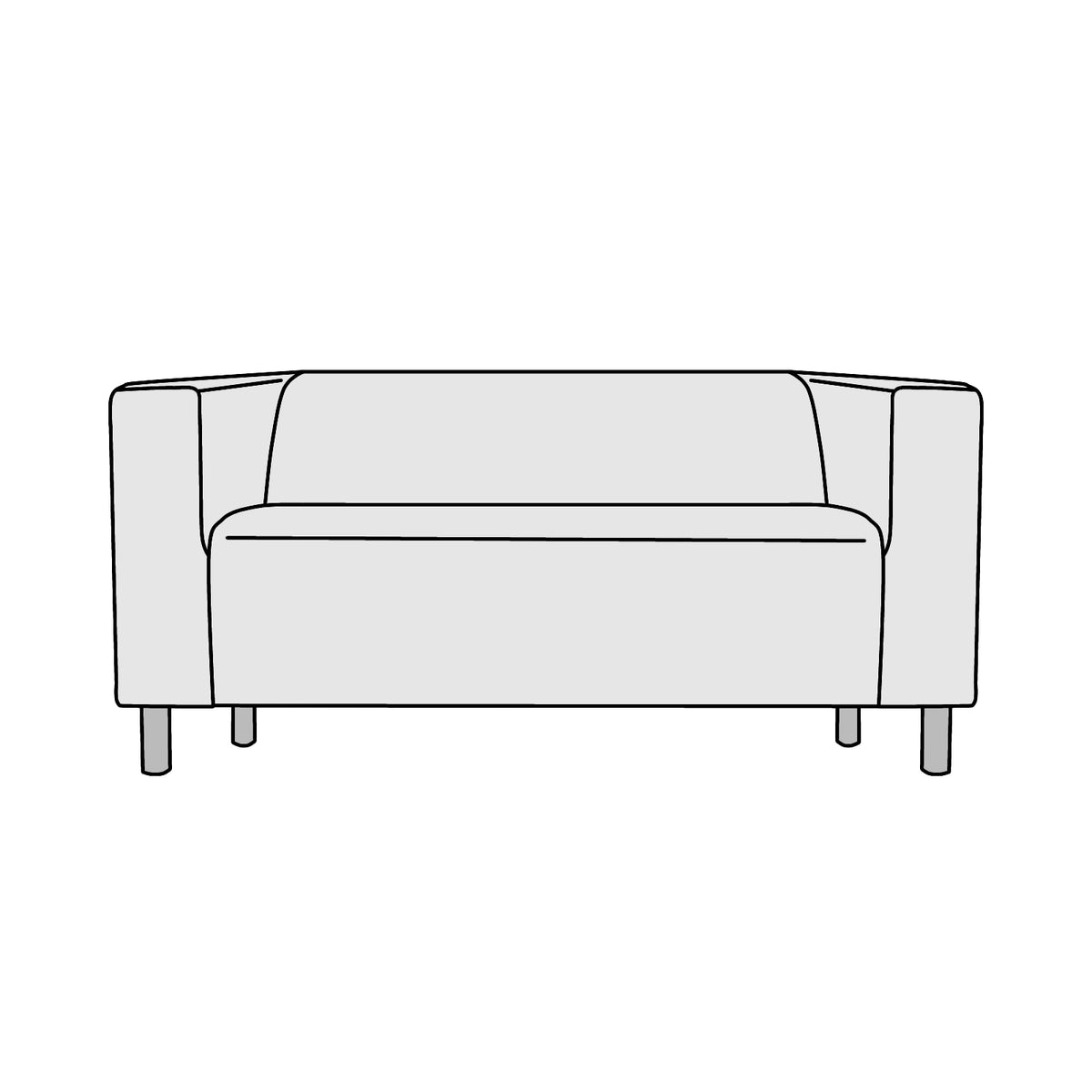 IKEA（イケア）KLIPPAN（クリッパン）肘付2人掛コンパクト 横幅約138cm