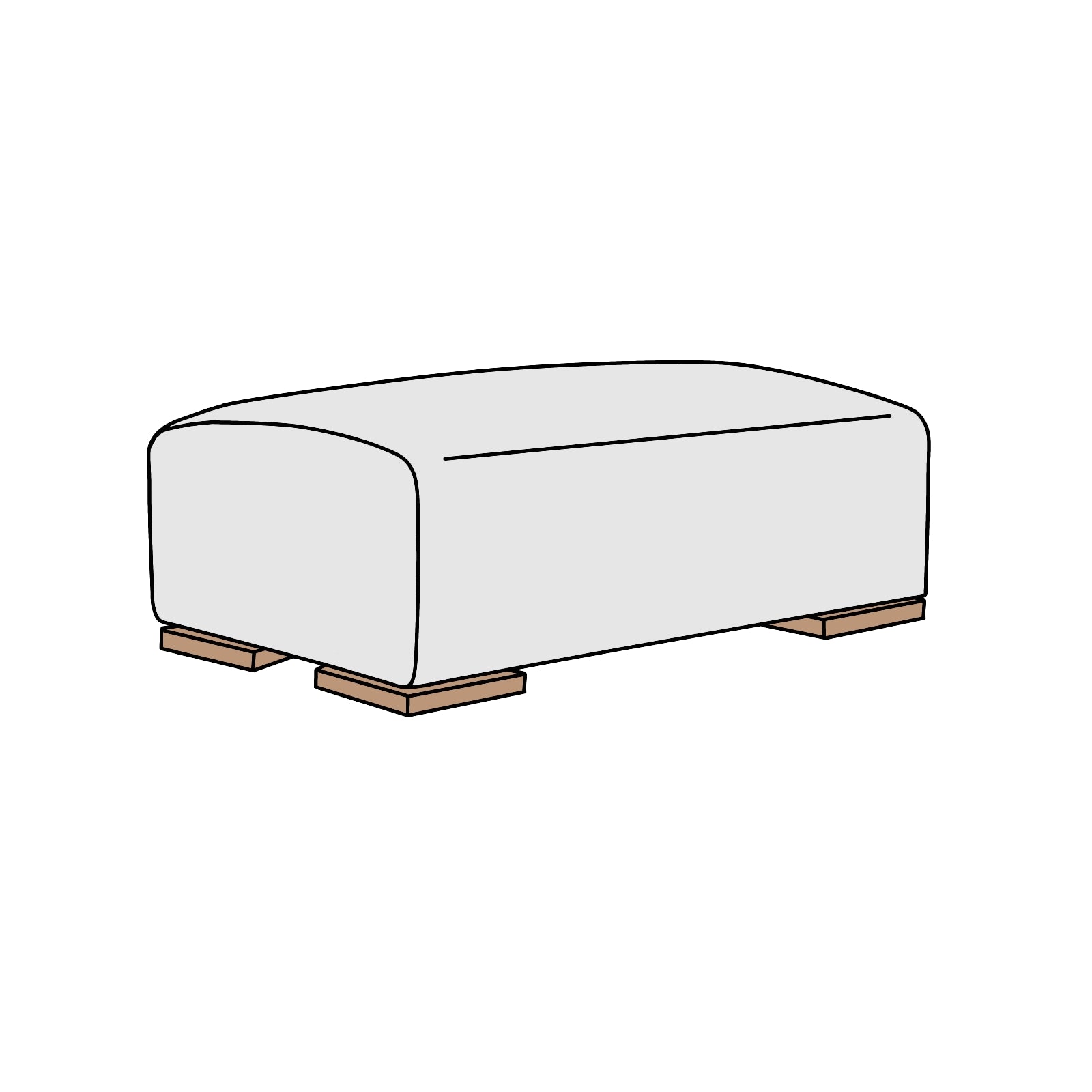 KOKOROISHI（心石工芸）PIANA（ピアーナ）オットマン　横幅約98cmＸ奥行約60cm