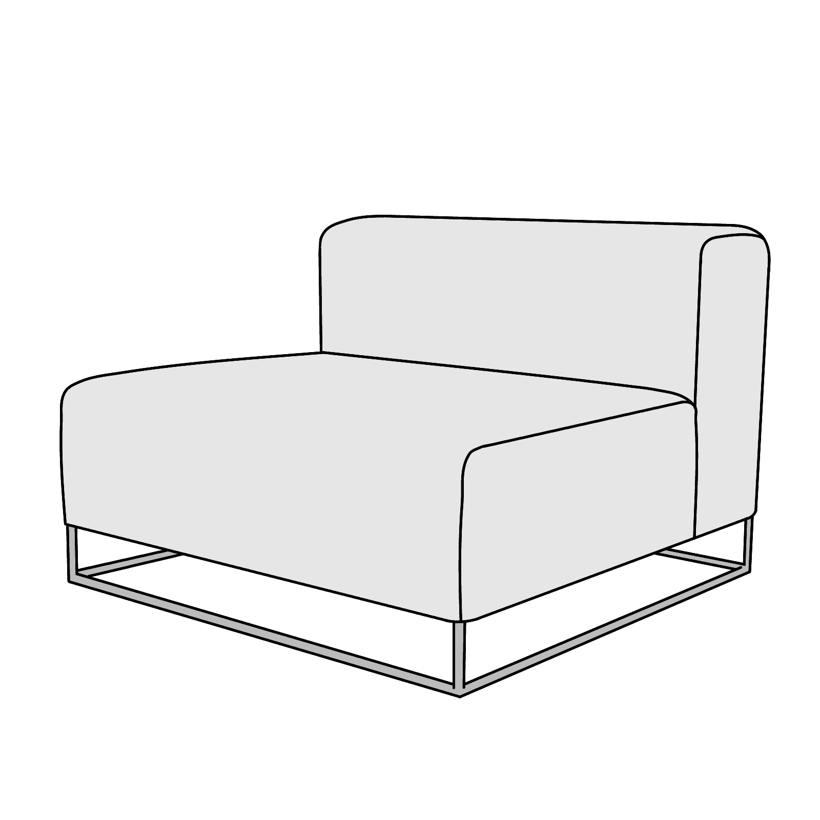 Living Divani（リビングディバーニ）Wall２　1シーターソファ　横幅約94cm