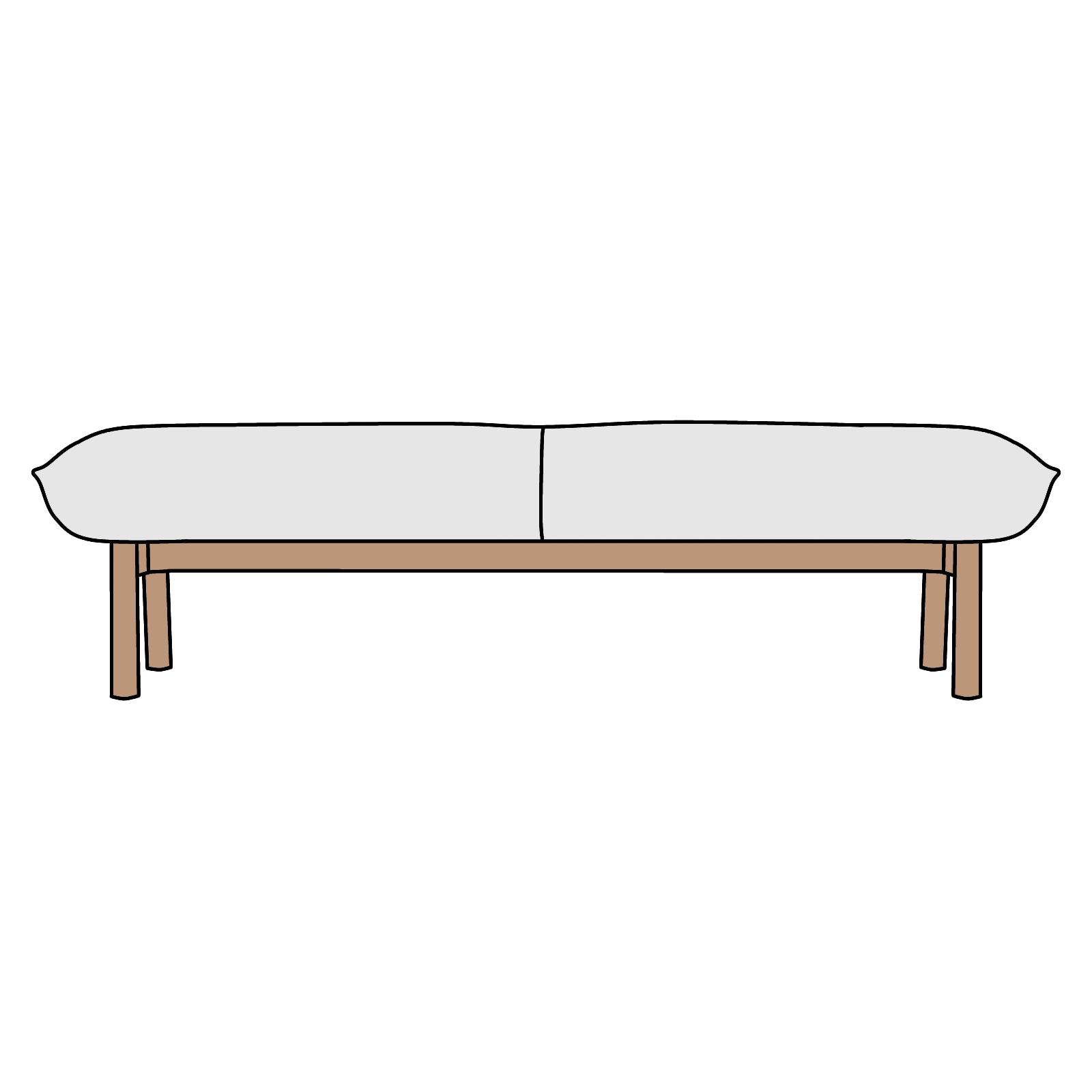 浜本工芸　No.3000 ベンチ（150）　横幅約150cm