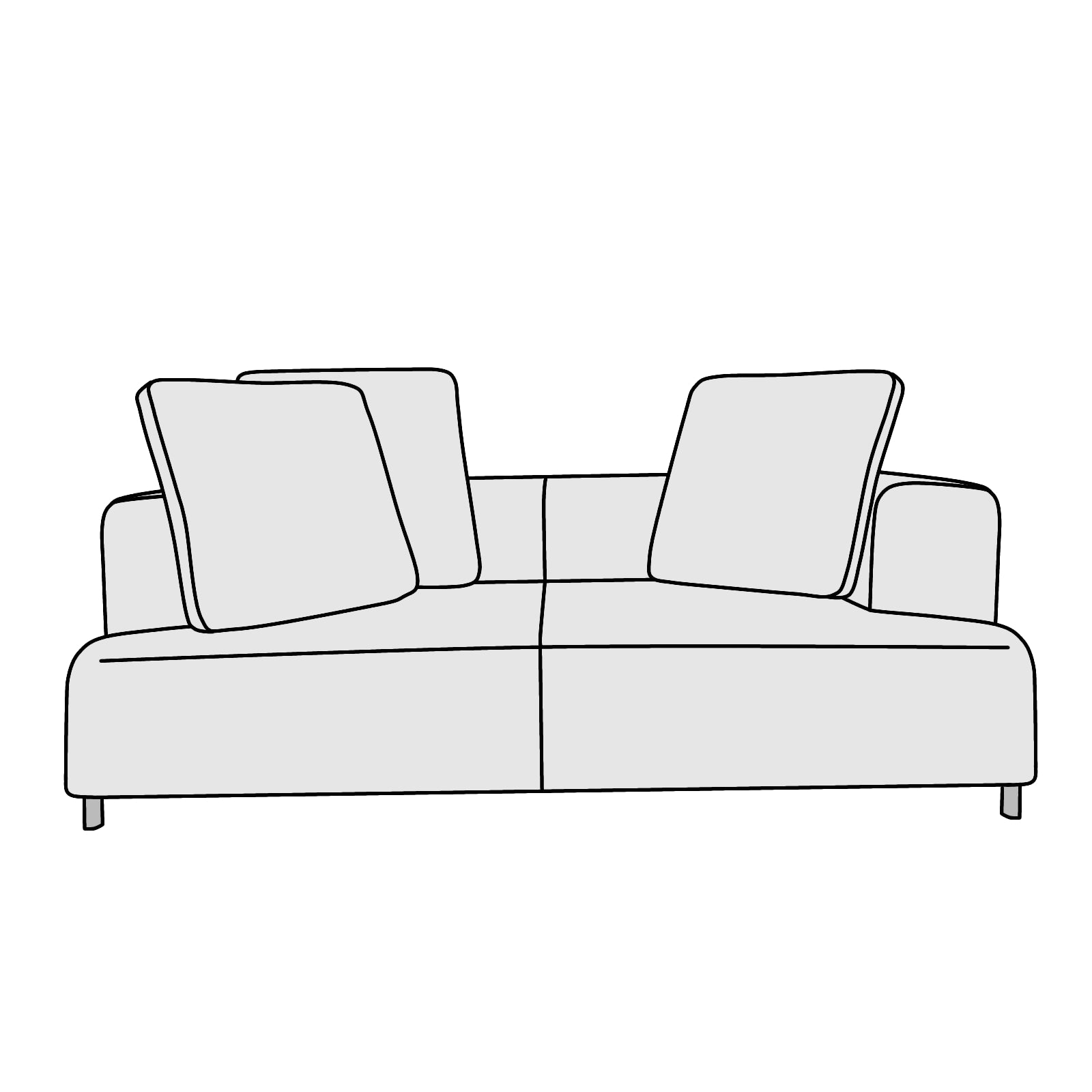 ligne roset（リーン・ロゼ）ROSETOpium（ロゼオピューム）2.5P両肘　横幅約188cm