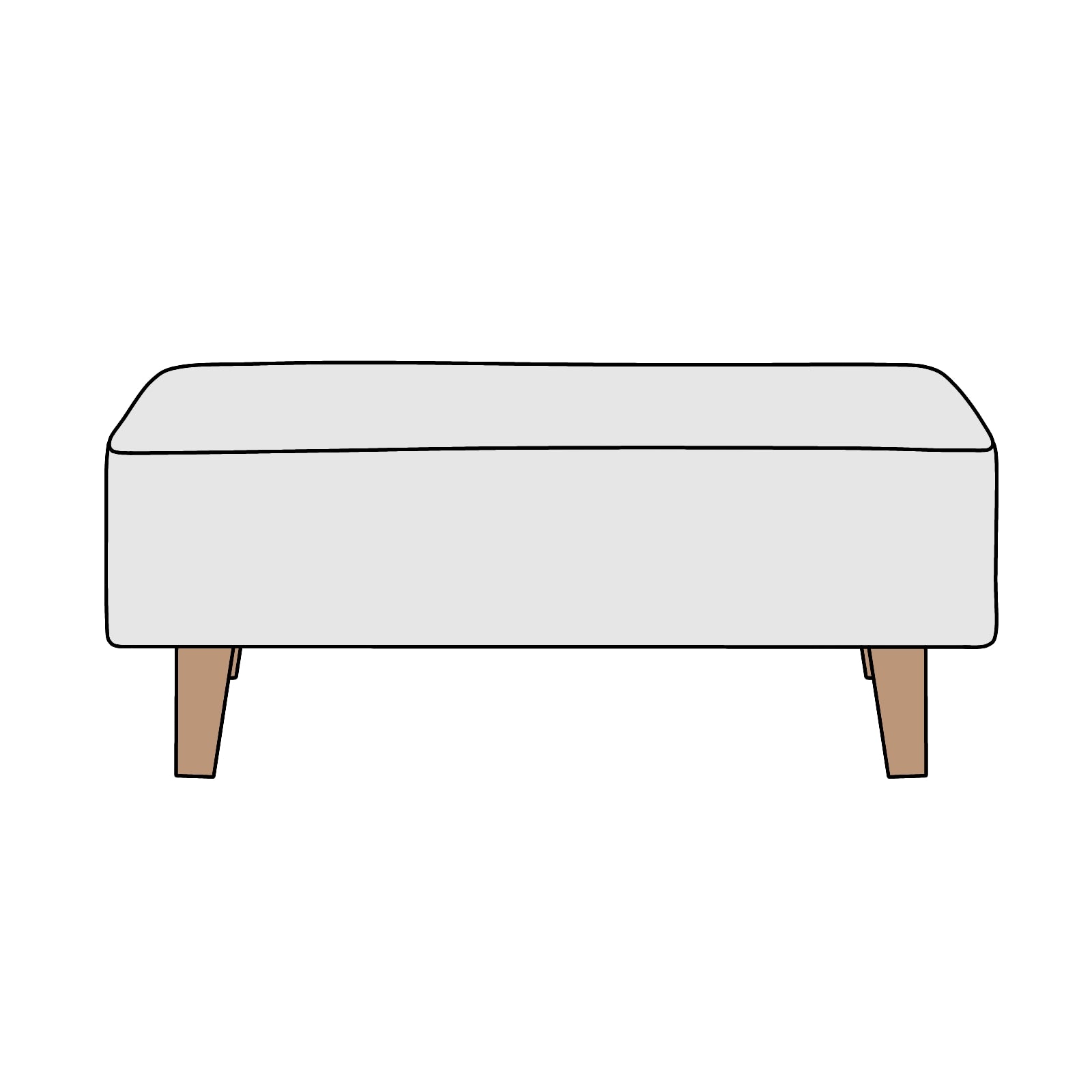 FLANNEL SOFA（フランネルソファ）PIVO（ピヴォ）スツール　LARGE　横幅約58cmＸ奥行約86cm