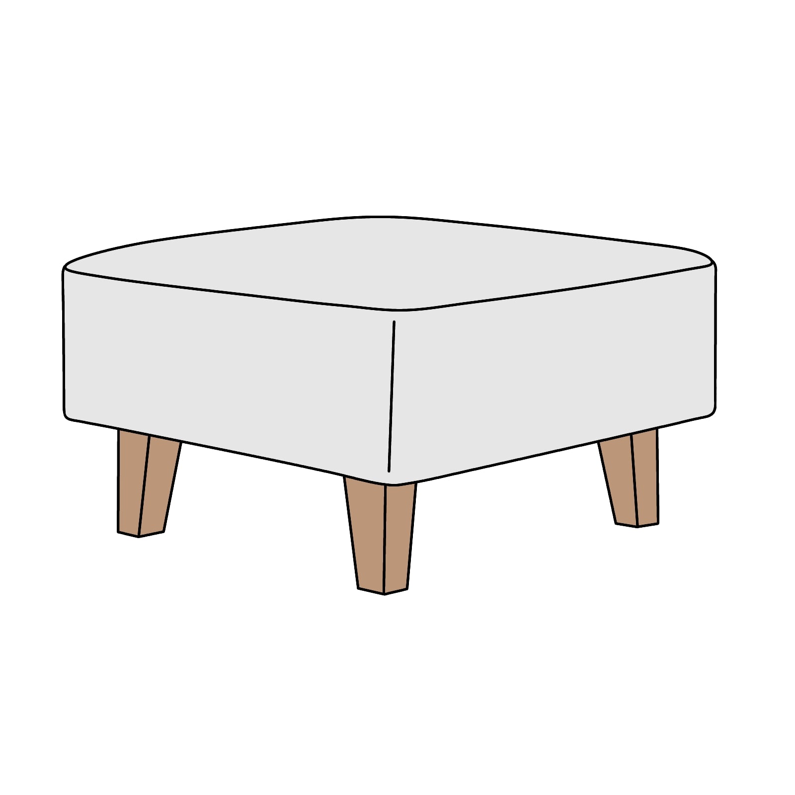 FLANNEL SOFA（フランネルソファ）PIVO（ピヴォ）スツール　NORMAL　横幅約58cmＸ奥行約58cm