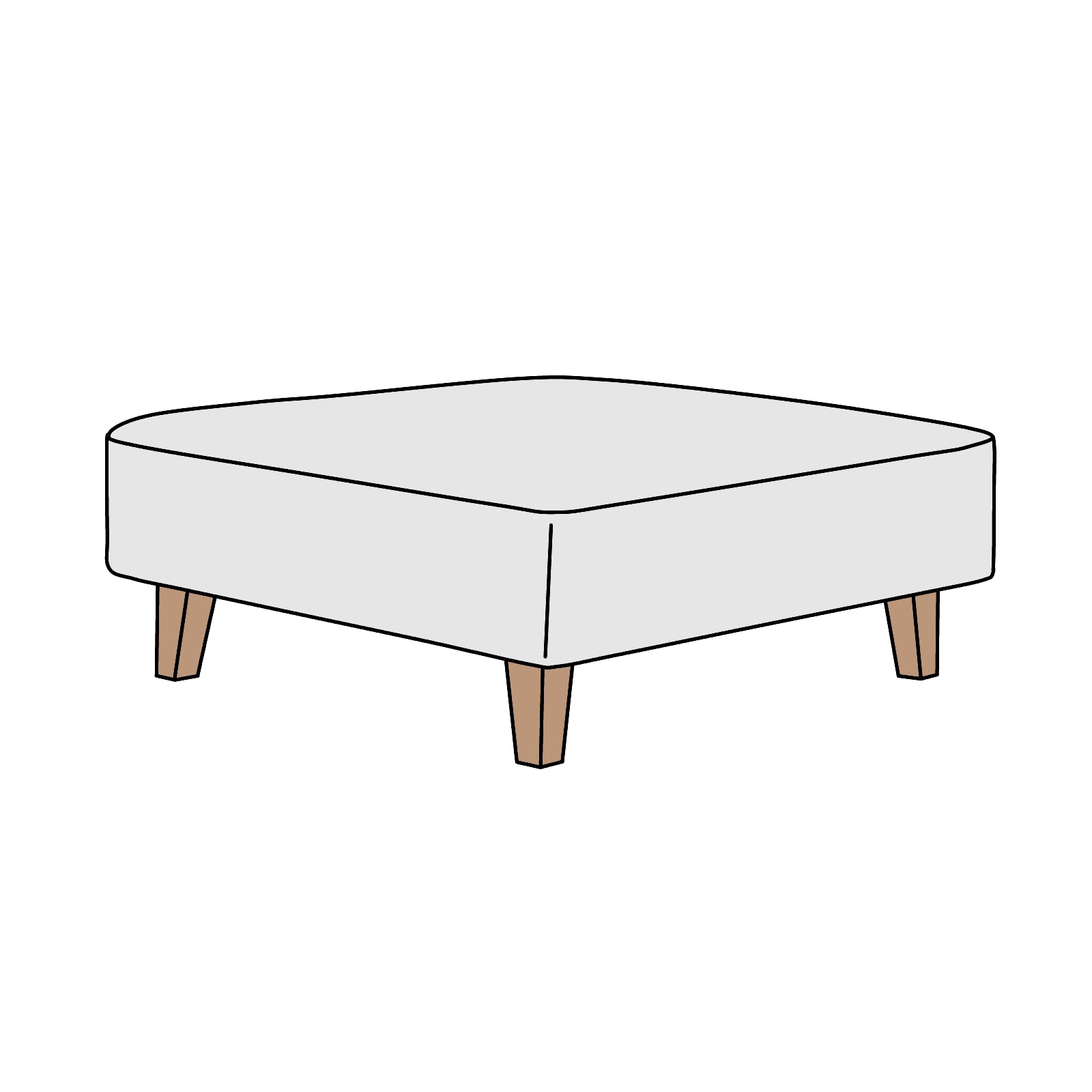 FLANNEL SOFA（フランネルソファ）PIVO（ピヴォ）スツール　X-LARGE　横幅約86cmＸ奥行約86cm