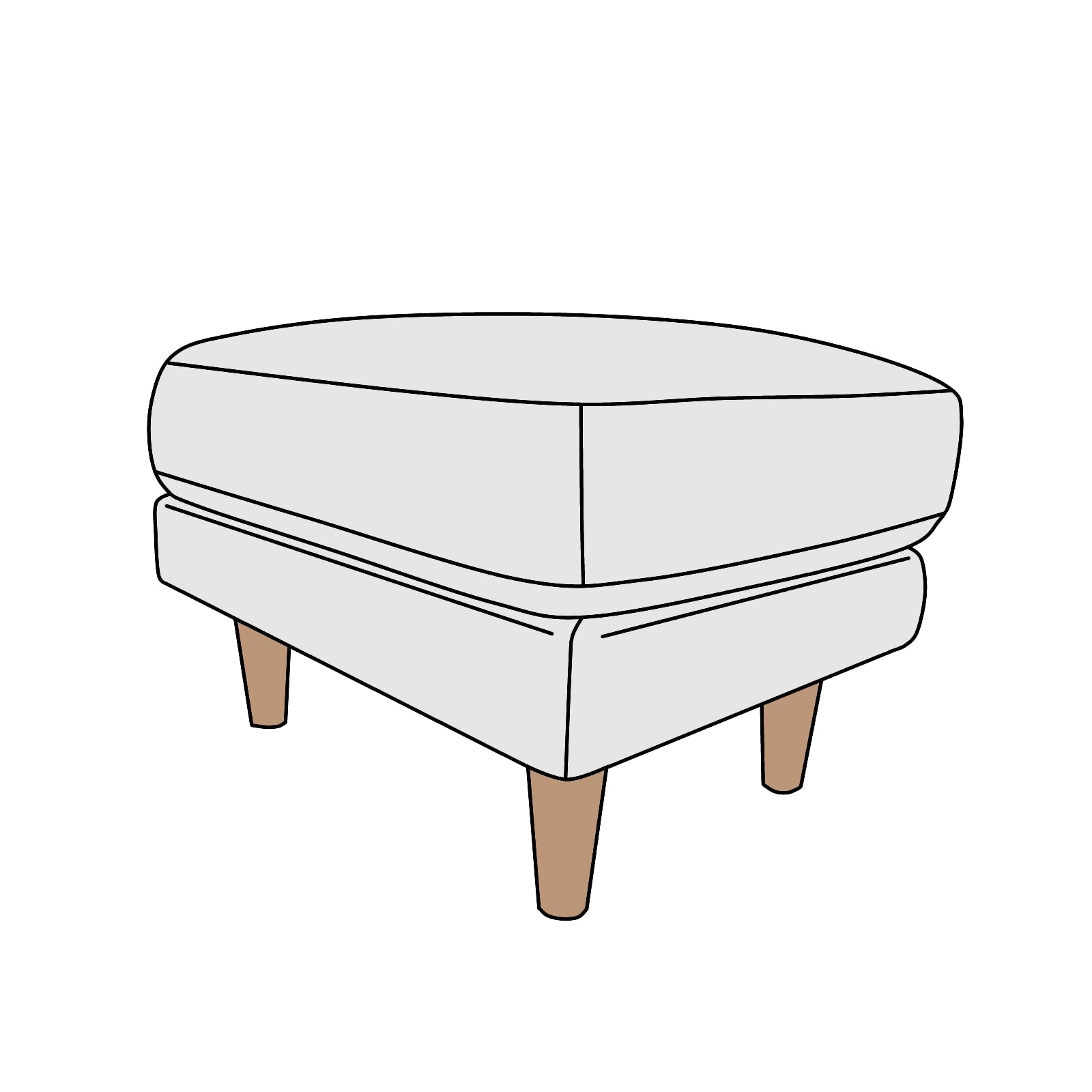 UNICO（ウニコ）GREIG（グレイグ）カバーリングオットマン　横幅約75cm