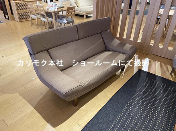 カリモク家具　ZU46モデル　右肘2人掛椅子　横幅約129cm