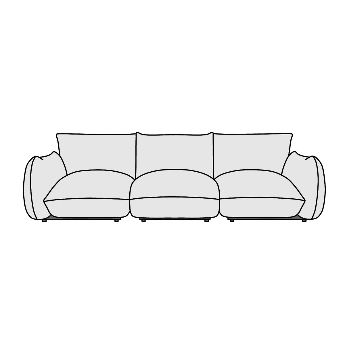 arflex（アルフレックス）MARENCO（マレンコ）3人掛 横幅約248cm