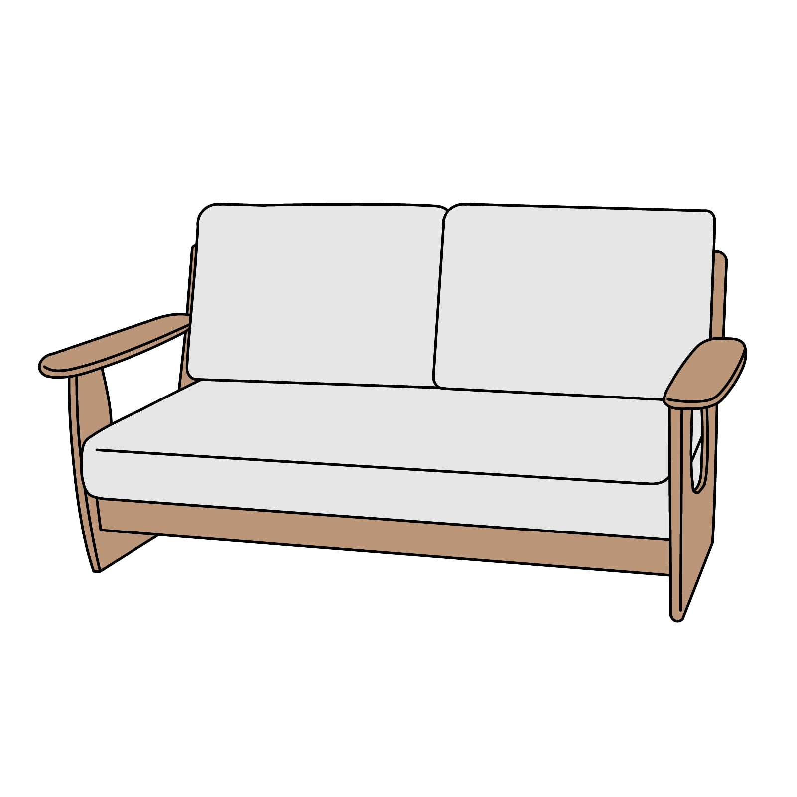 飛騨産業　baguette life（バゲット ライフ）2Pソファ　横幅約150cm
