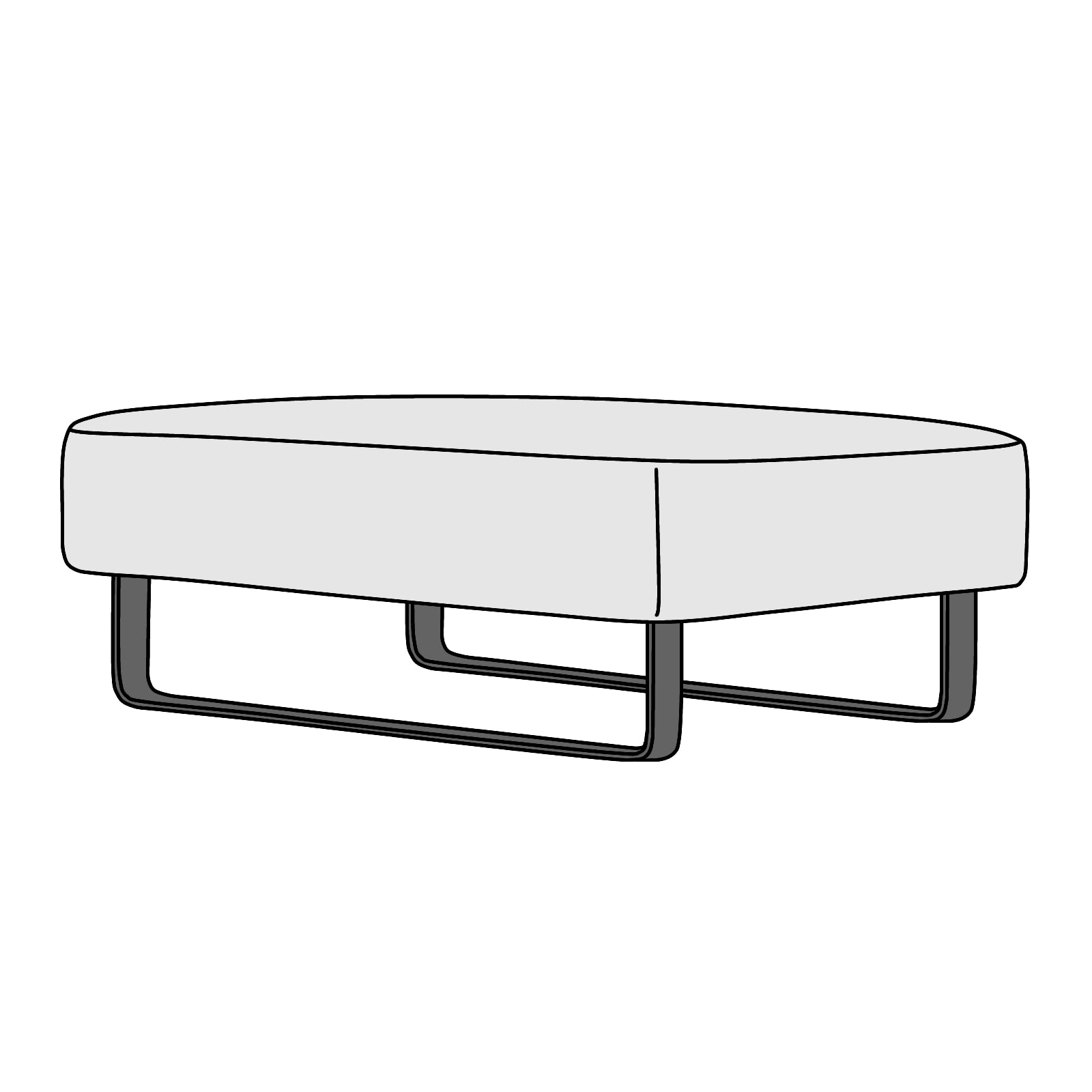 FLANNEL SOFA（フランネルソファ）SIESTA（シエスタ）スツールラージ　横幅約90cm