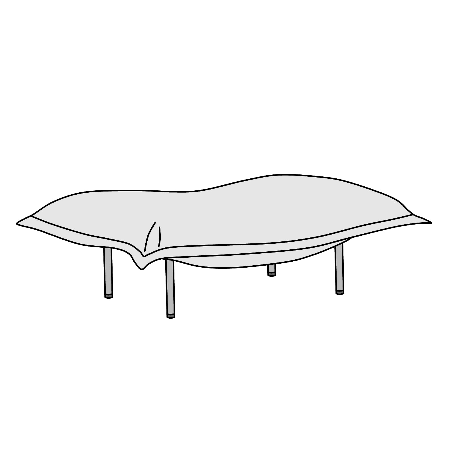 美品☆リーン・ロゼ　オットマン　スゥエードタイプファブリック　ミルキーホワイト ligne rosetリーン・ロゼ