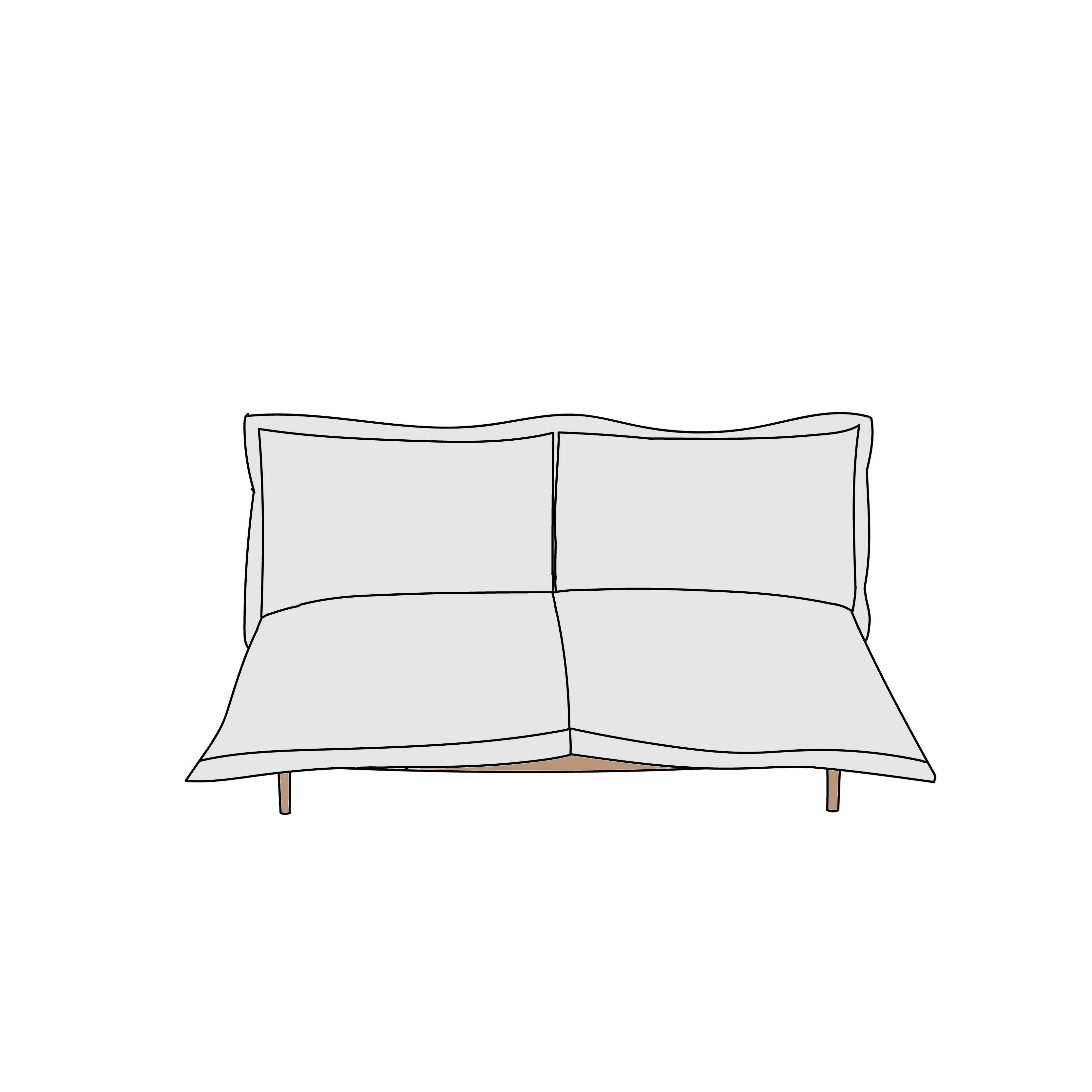 ligne roset（リーン・ロゼ）ROSETCalin（ロゼカラン）2P　横幅約175cm