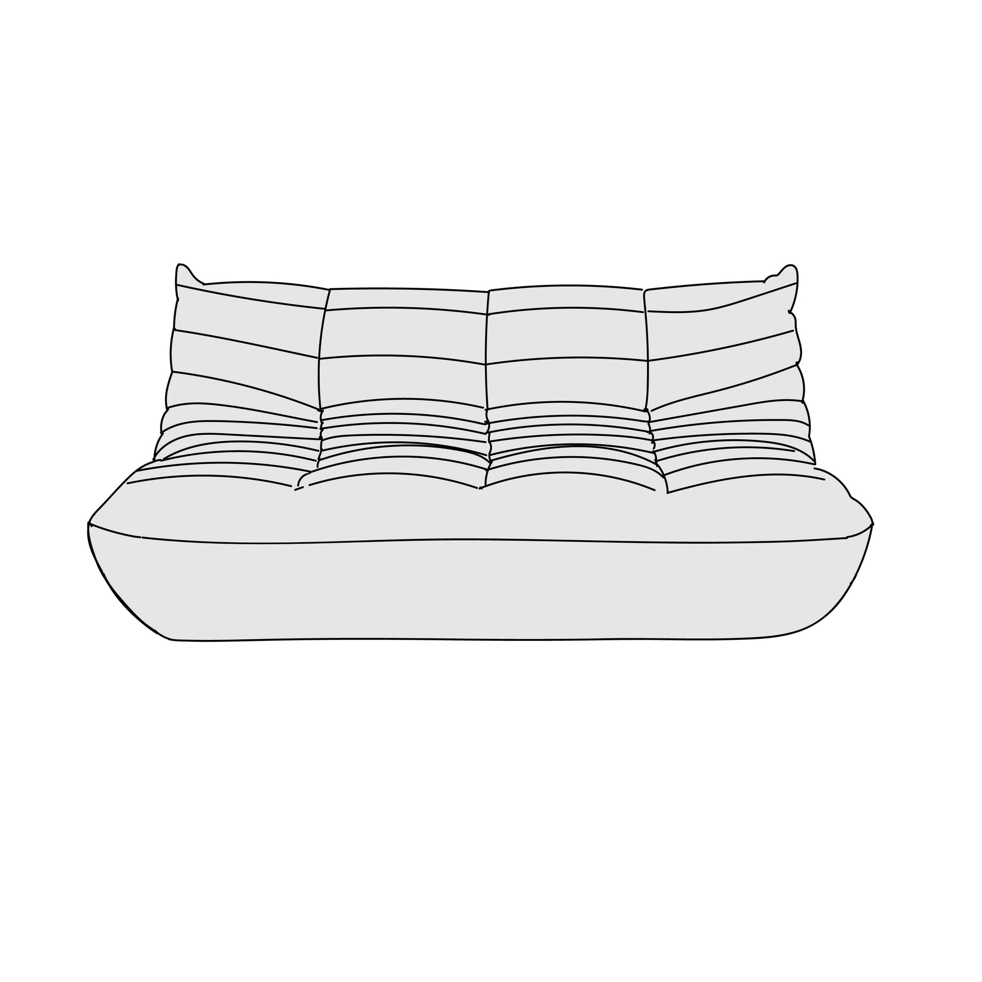 ligne roset（リーン・ロゼ）ROSETTogo（ロゼトーゴ）3P 横幅約174cm